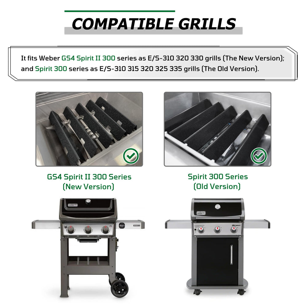 WEMEIKIT five bars packaged together ready to replace worn grill flame guards