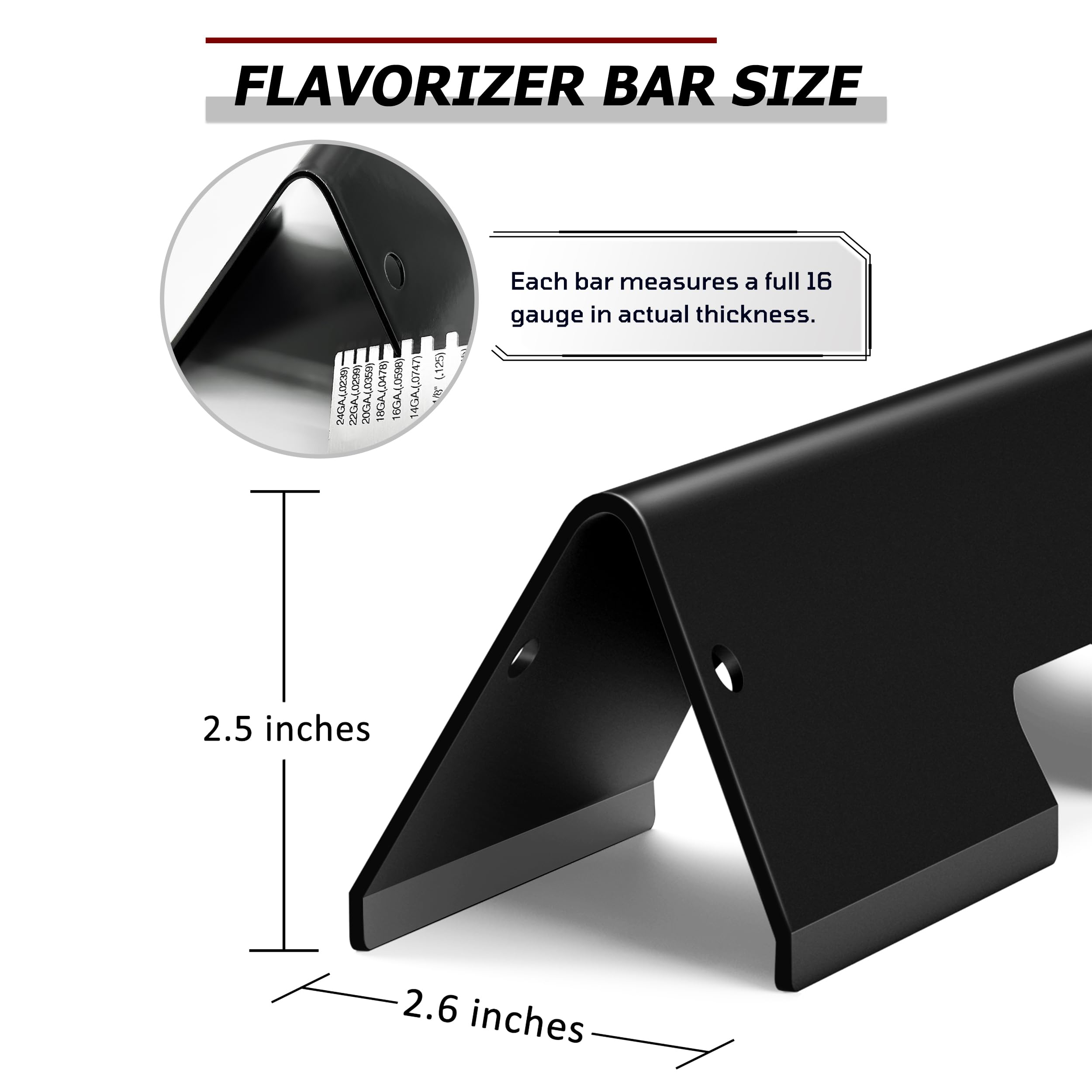 WEMEIKIT flavorizer bar next to ruler showing 15.3 inch exact length