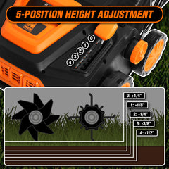WEN DT1315 dethatcher steel tines detail removing thatch efficiently