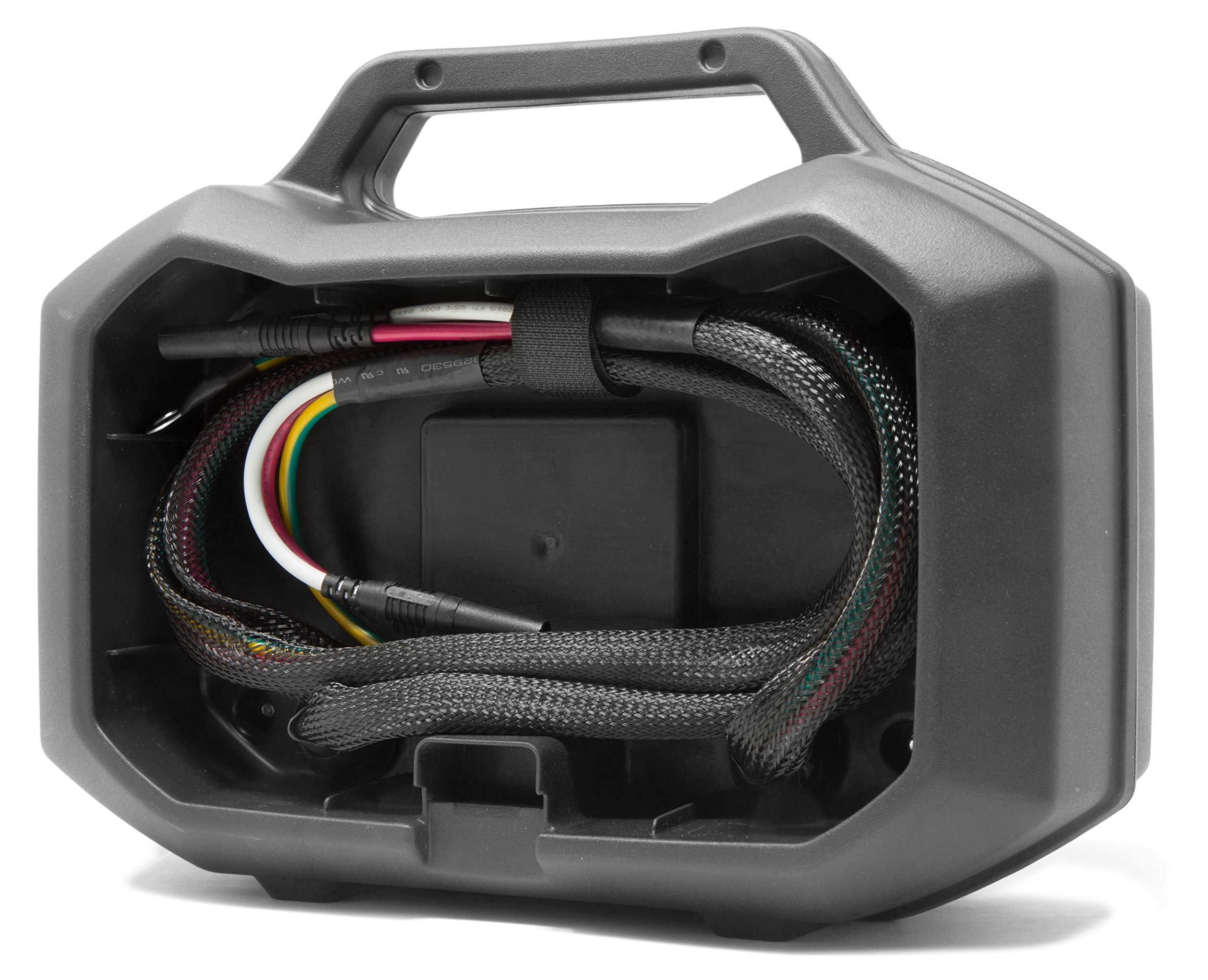WEN internal cord storage compartment open showing tidy cable management
