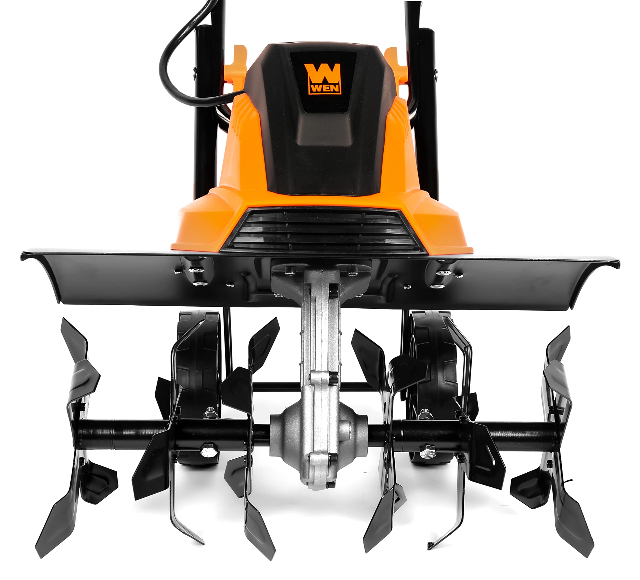 WEN tiller in garden use loosening soil to speed bed preparation