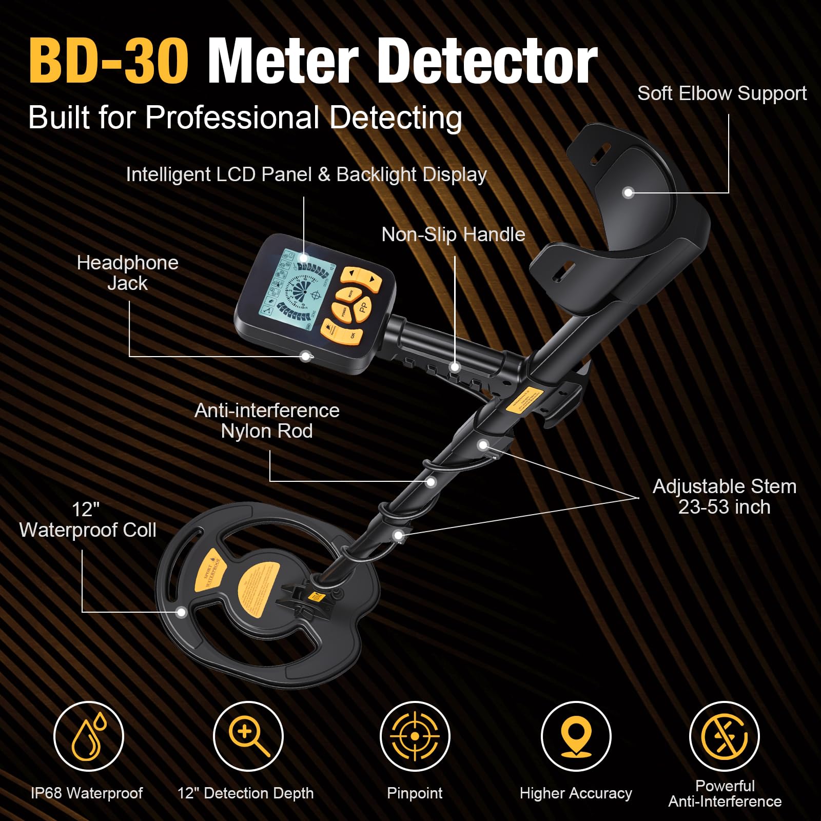WenMia BD30 pinpointer with holster for quick pinpointing and precise recovery