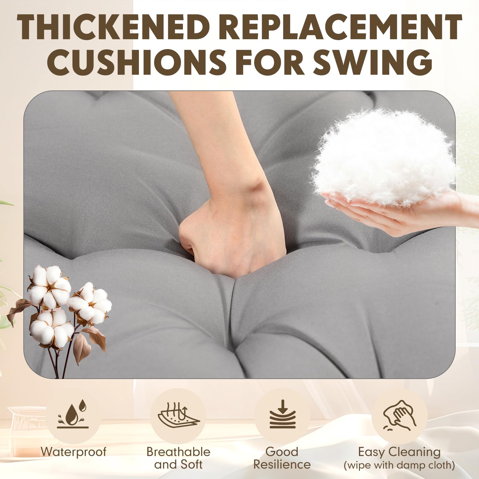 wenqik backrest closeup showing stitching and soft PP cotton fill for support