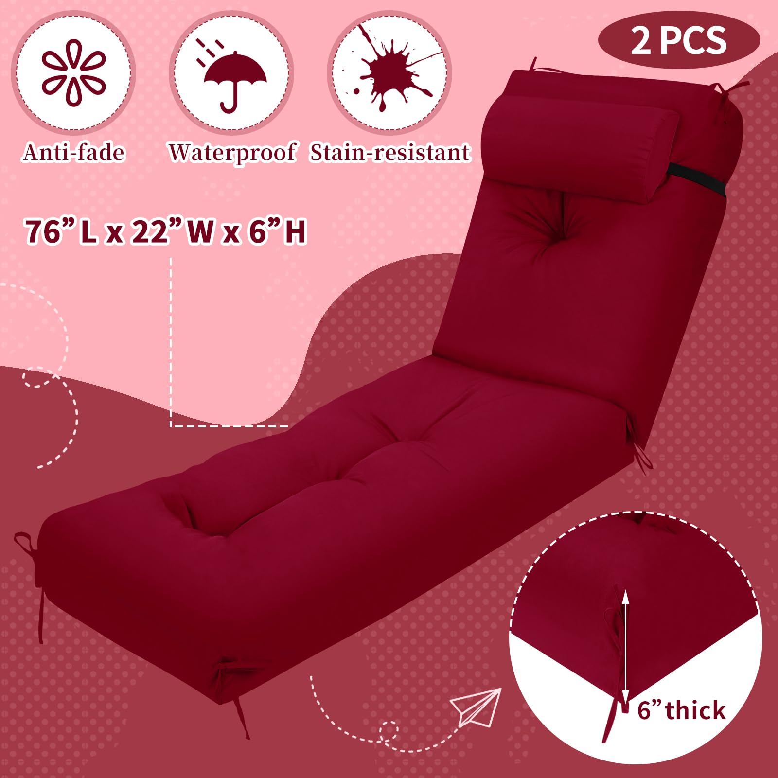 Wenqik headrest pillow detail for neck support and added comfort