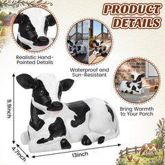 Wenqik cow on a porch beside pots providing instant curb appeal
