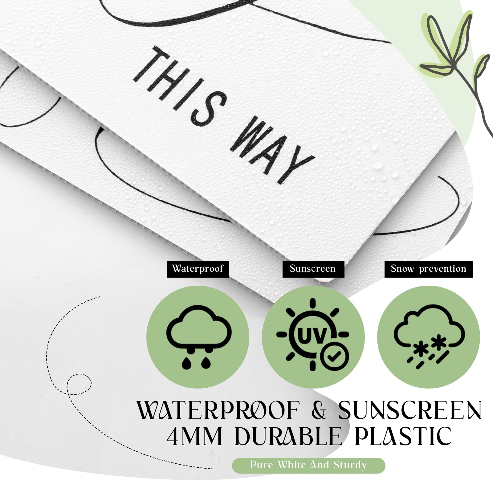 Wenqik double-sided arrow demonstrating visibility from both approaches for convenience