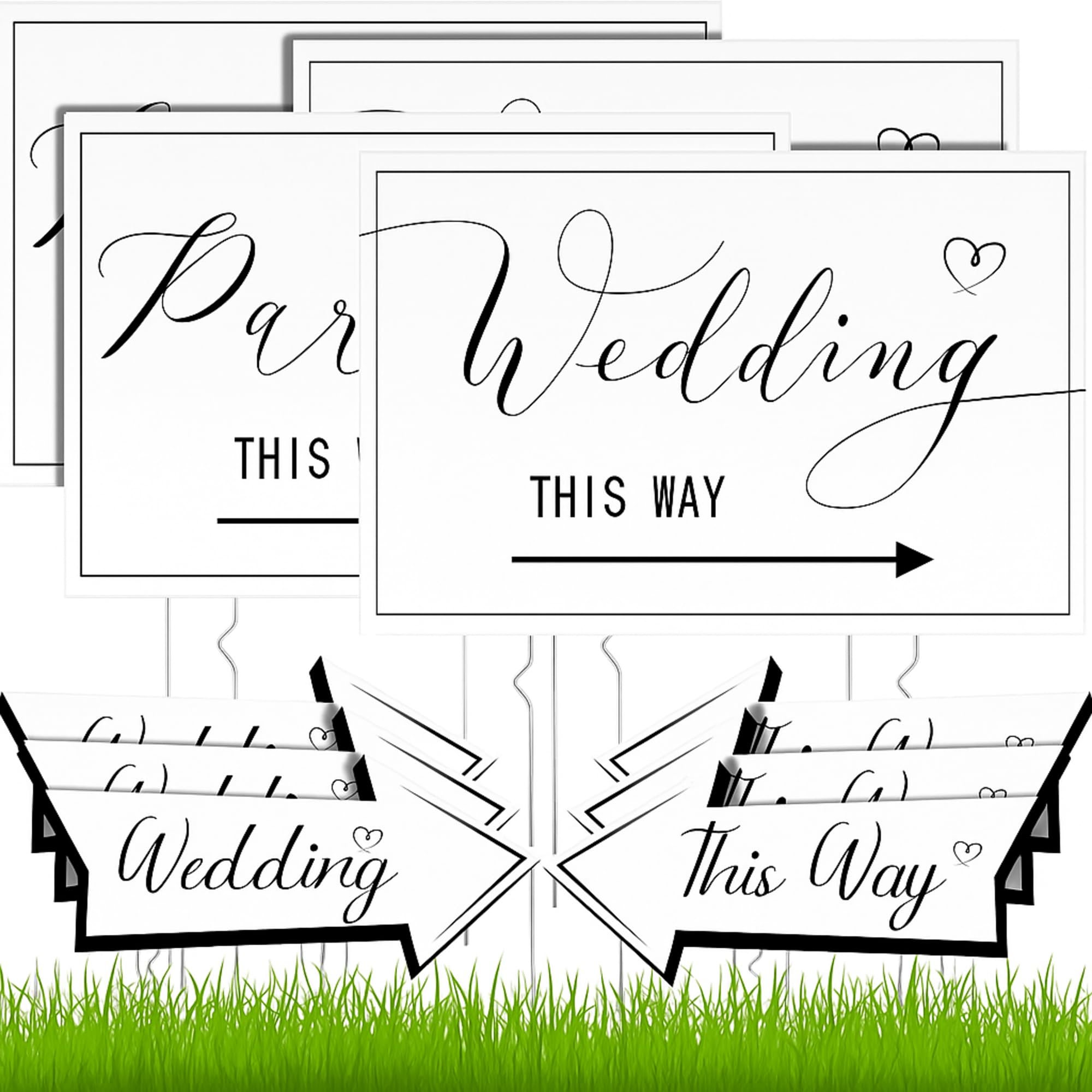 Wenqik front view of white sign set showing readable directional design and elegant look