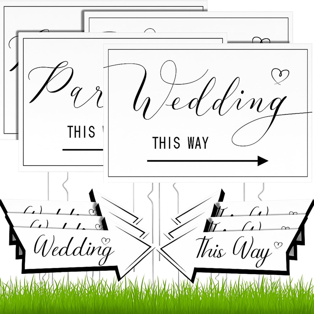 Wenqik front view of white sign set showing readable directional design and elegant look