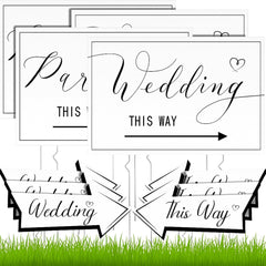 Wenqik front view of white sign set showing readable directional design and elegant look