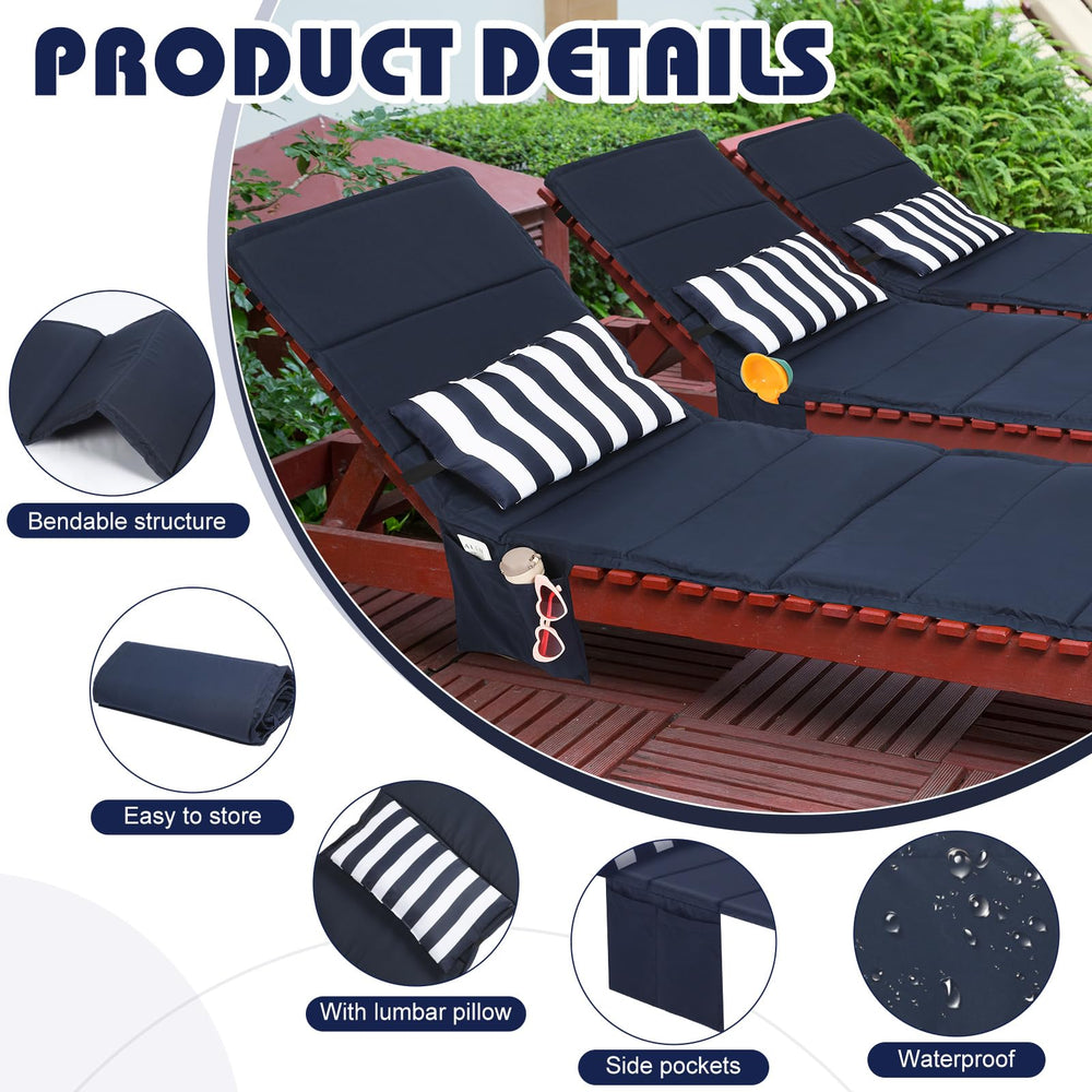 wenqik fully extended cushion on lounge chair providing padded comfort