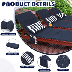 wenqik fully extended cushion on lounge chair providing padded comfort
