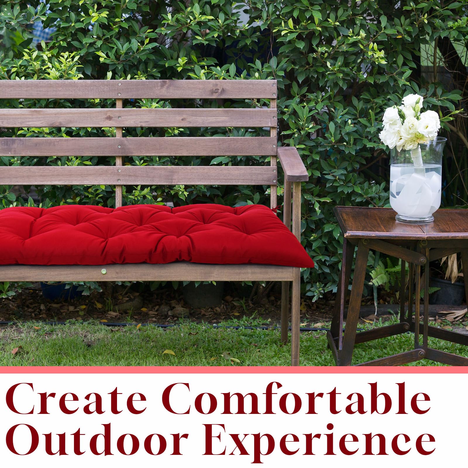 Wenqik cushion on porch swing illustrating weather-ready outdoor comfort
