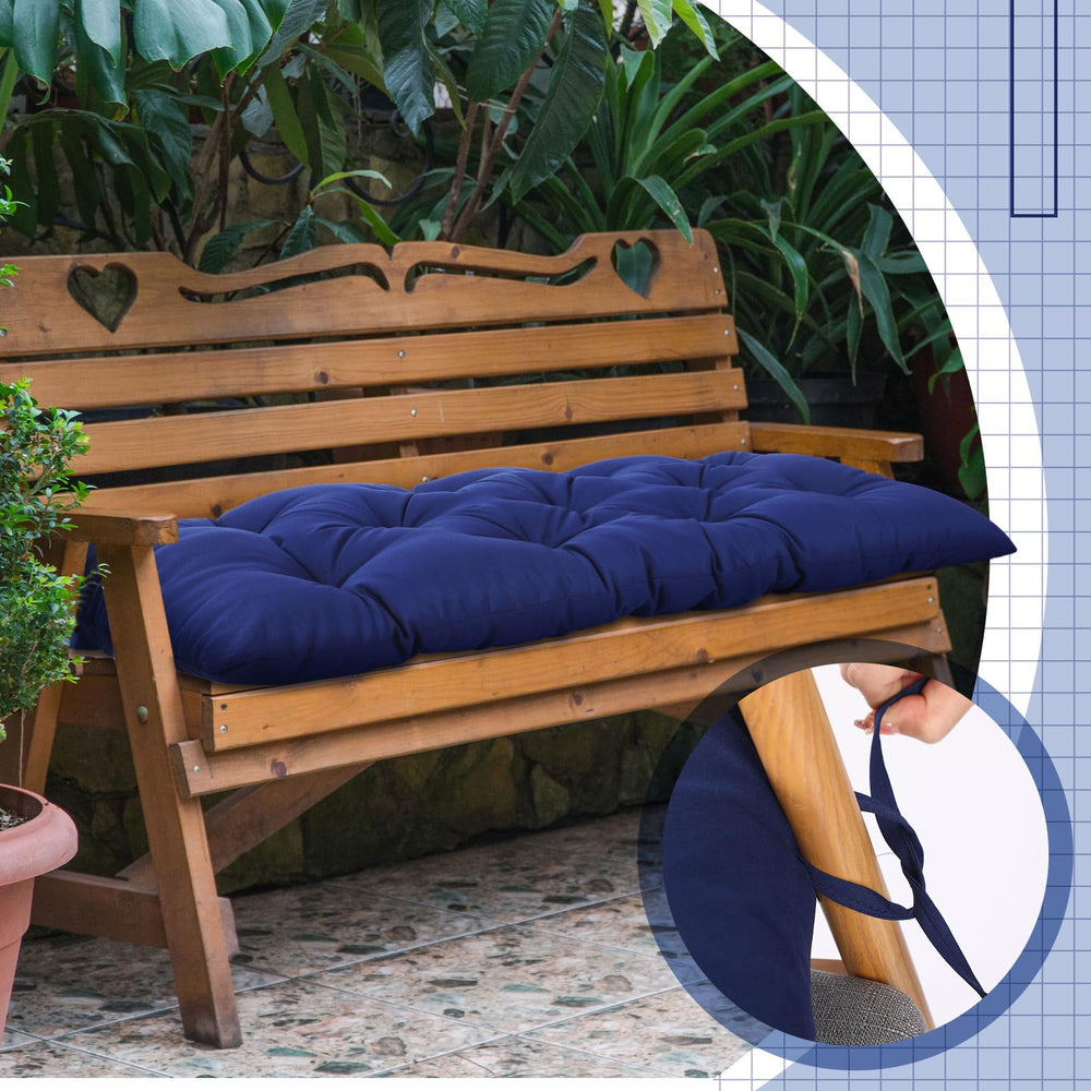 wenqik navy cushion on porch swing displaying comfortable outdoor use