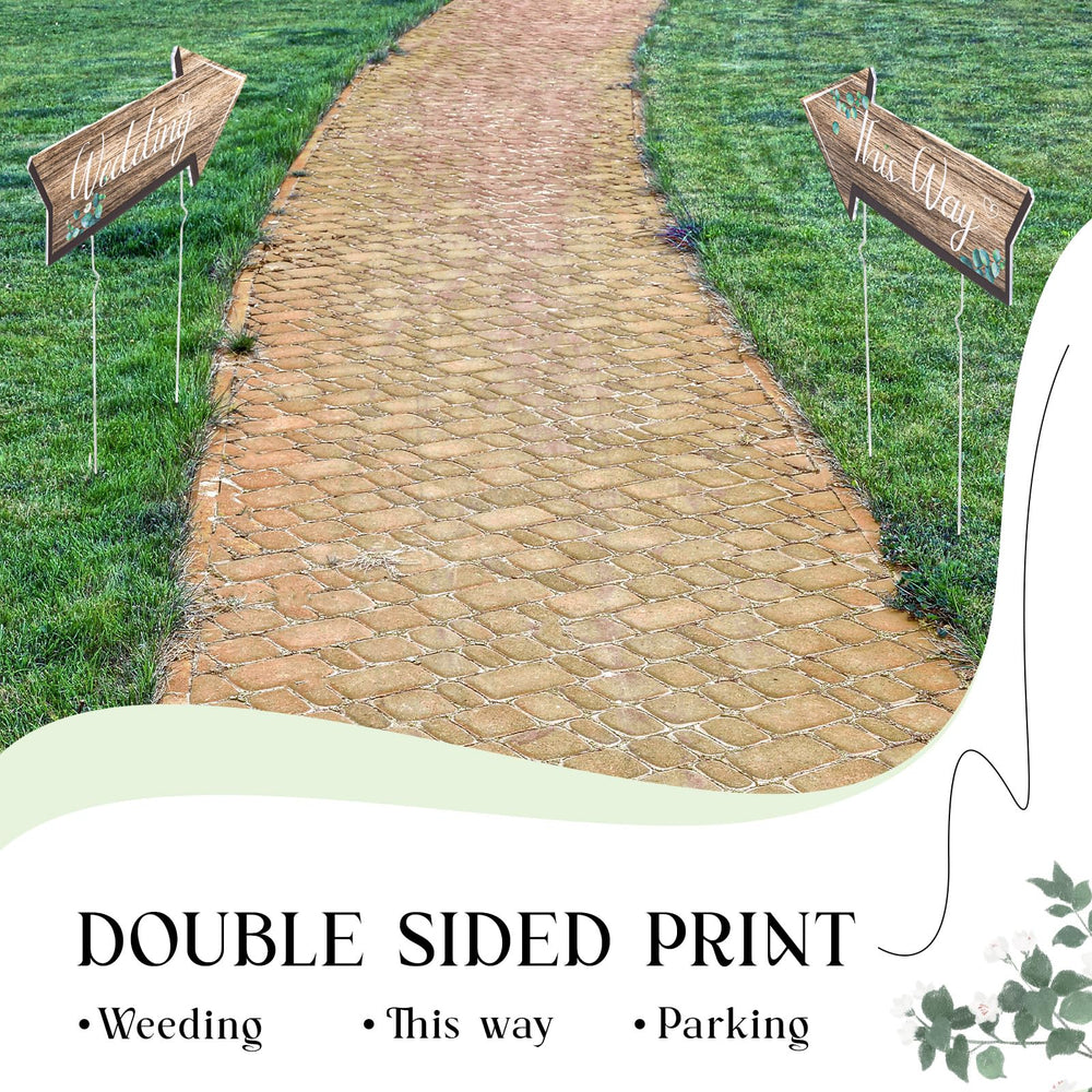 Wenqik signs at reception entrance enhancing rustic decor and guidance