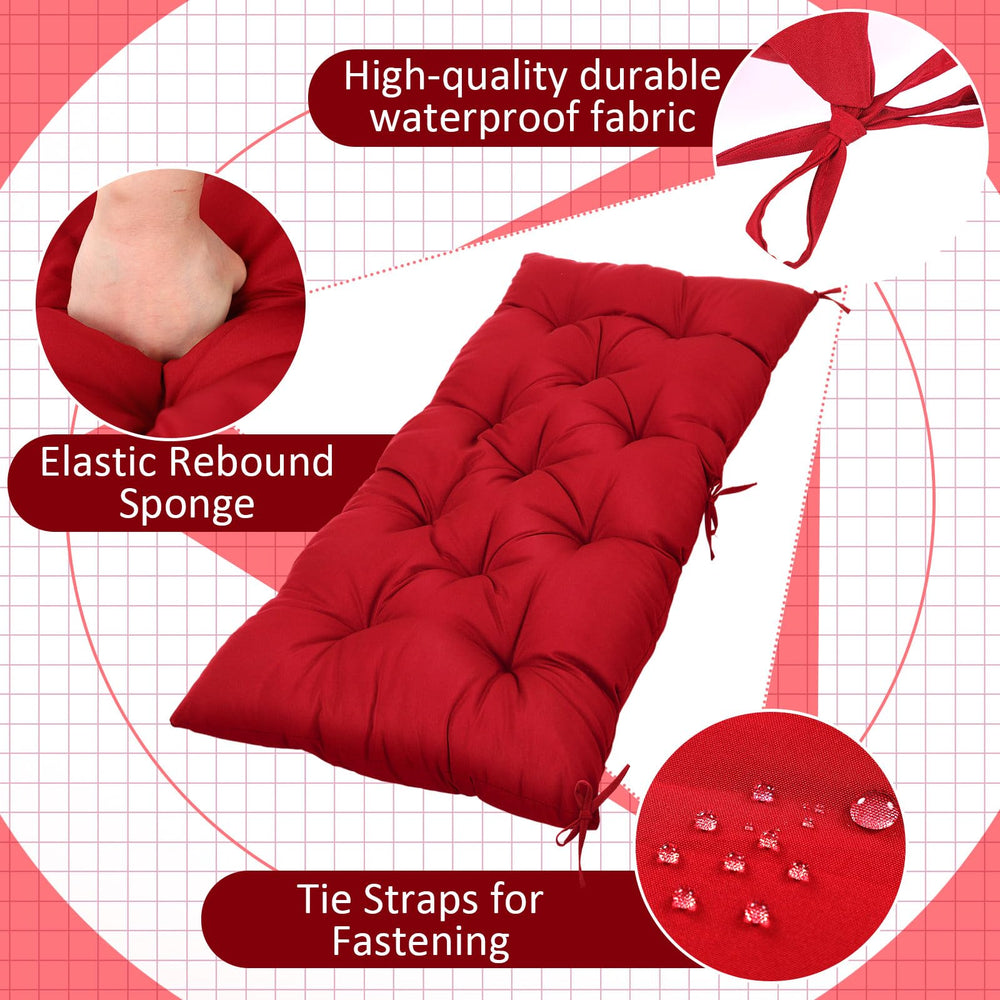 Wenqik adjustable cuttable tie straps securing cushion to bench frame