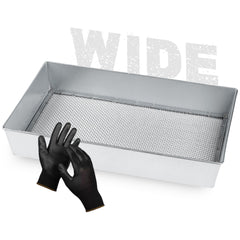 Wenses front view of wide soil sifter showing frame, durable and efficient
