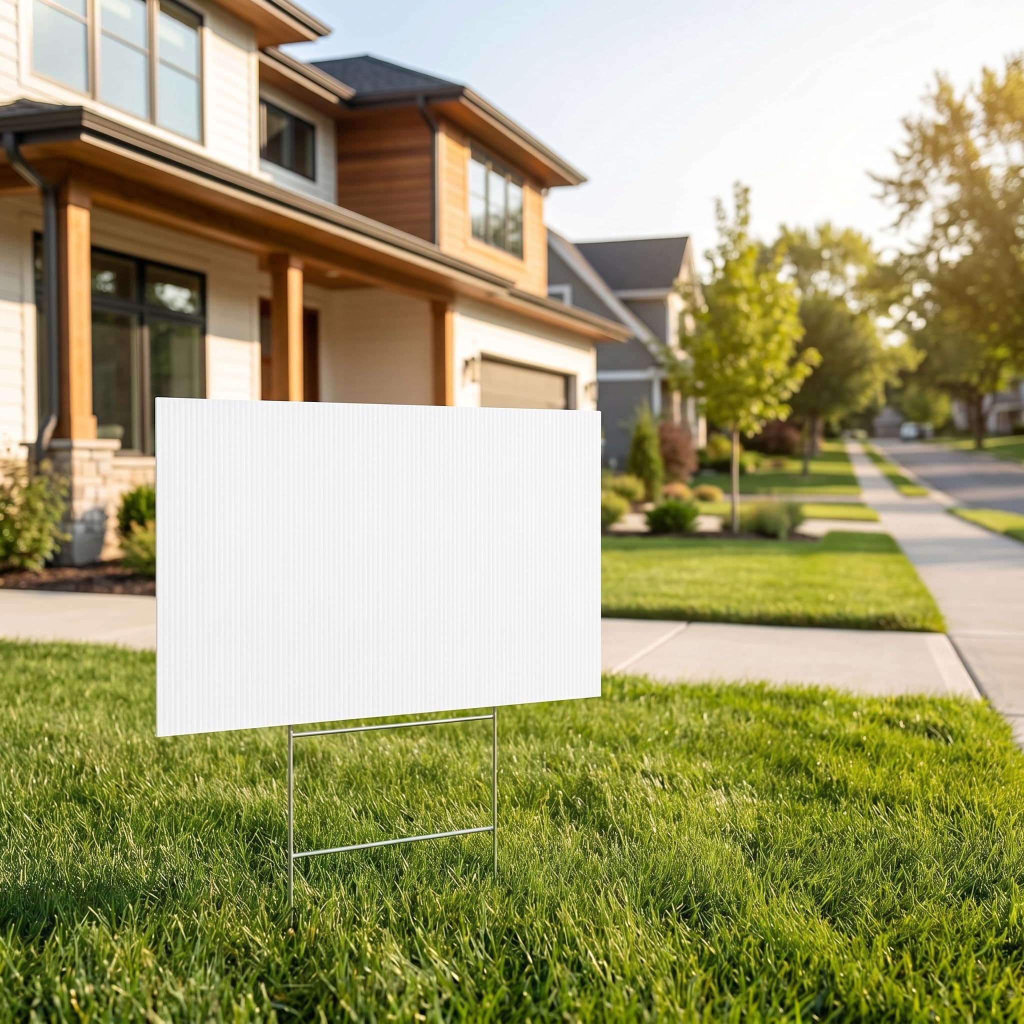 WENWELL large sign installed in front yard improving curbside visibility