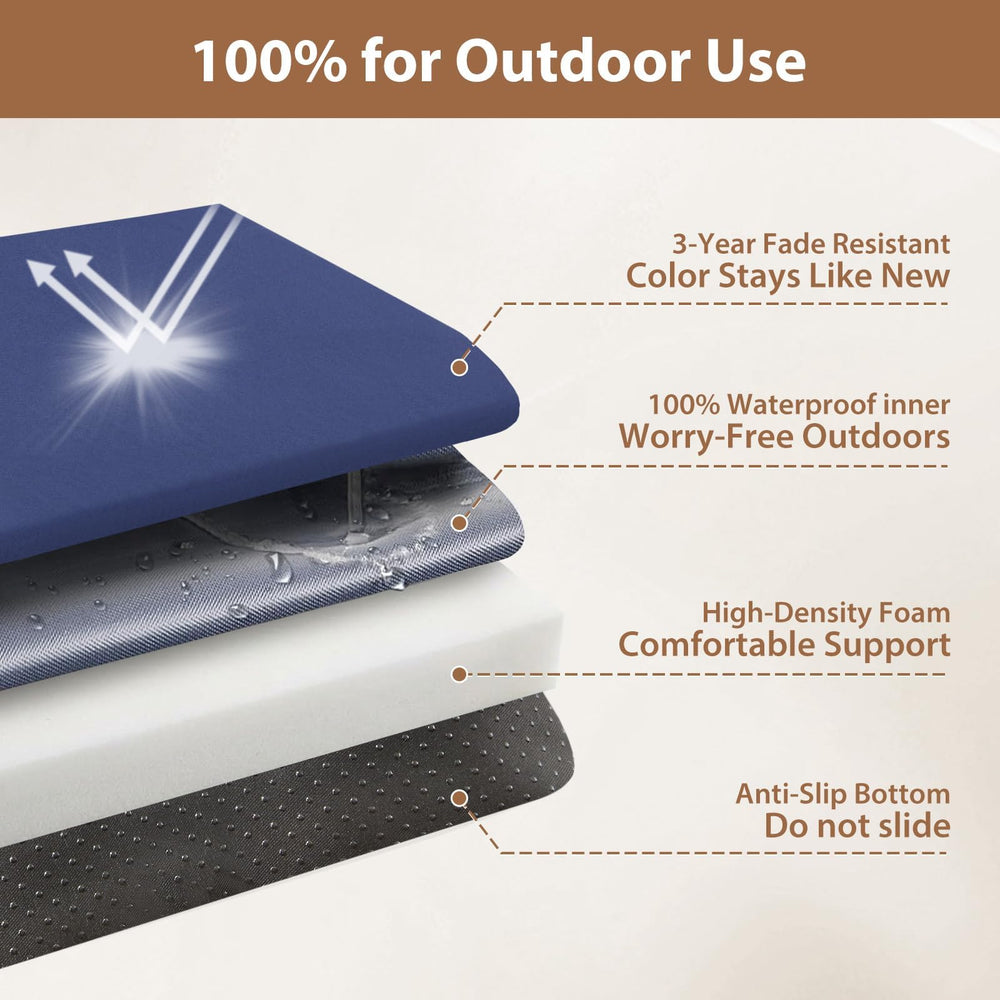 WEOAVRY anti-slip bottom and reinforced straps securing cushions