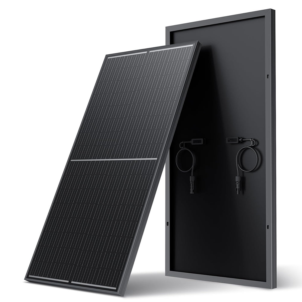 WERCHTAY 200W panel front view showing sleek black design and high output