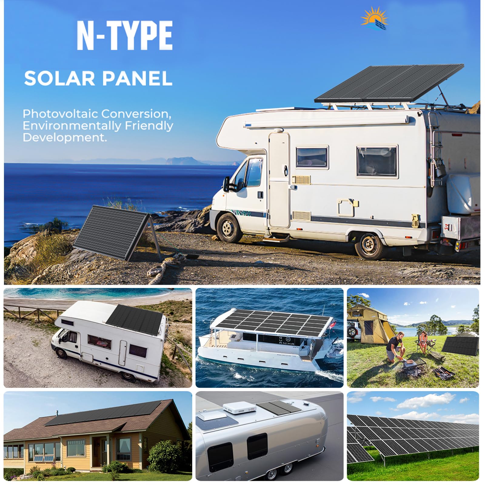 WERCHTAY close-up of N-type solar cells highlighting efficiency and durability