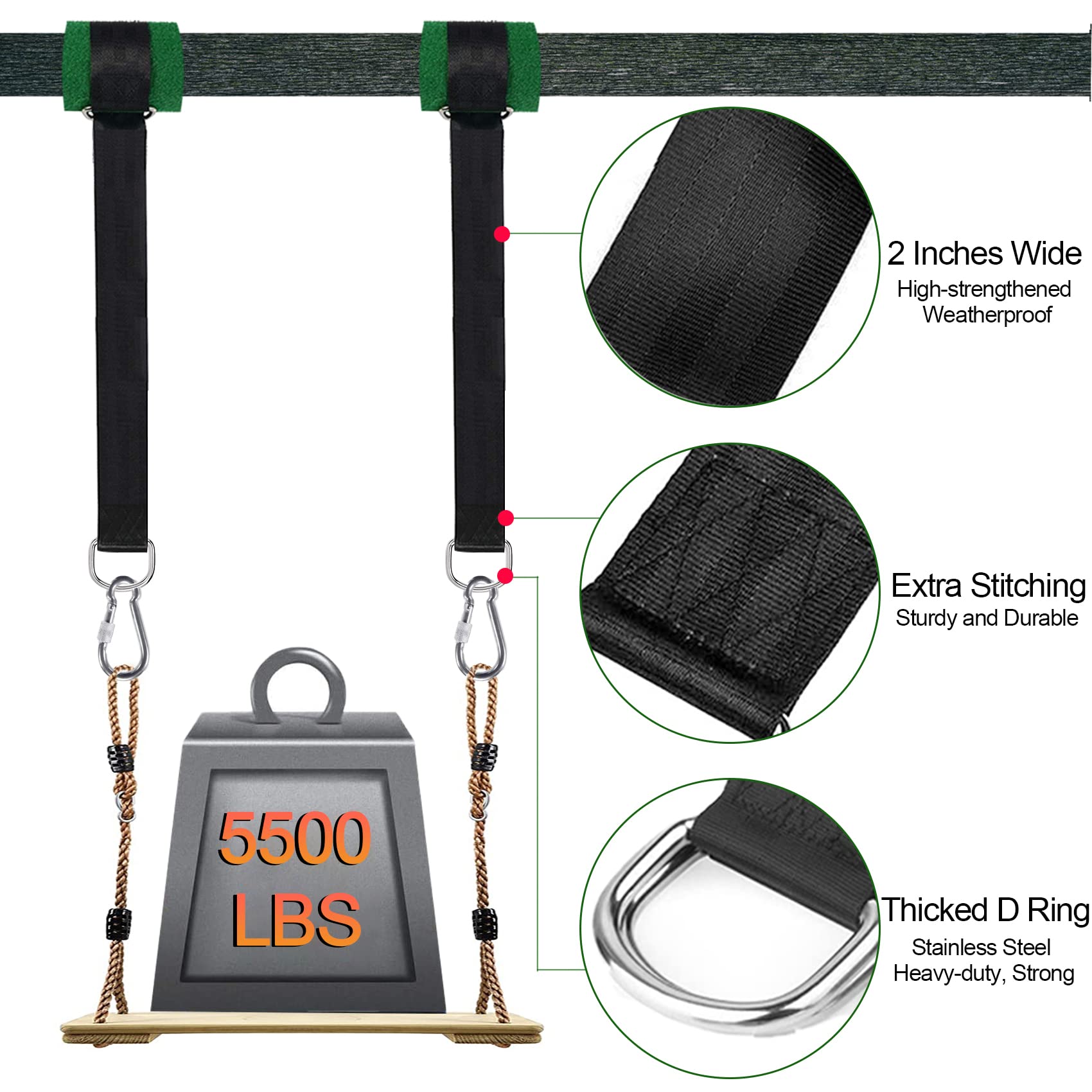Werflyto steel carabiner and swivel close-up showing secure connection benefit