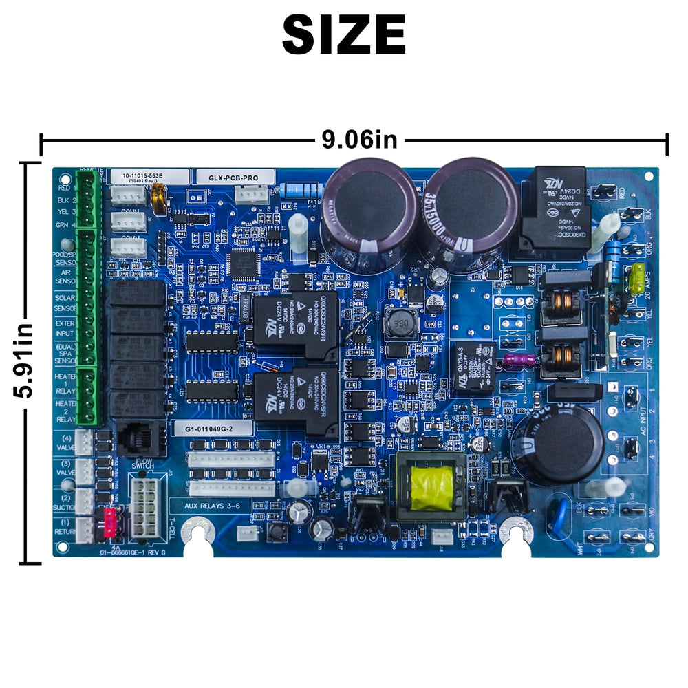 WERLAHO GLX-PCB-PRO electrolytic capacitor detail, higher capacitance for steady power
