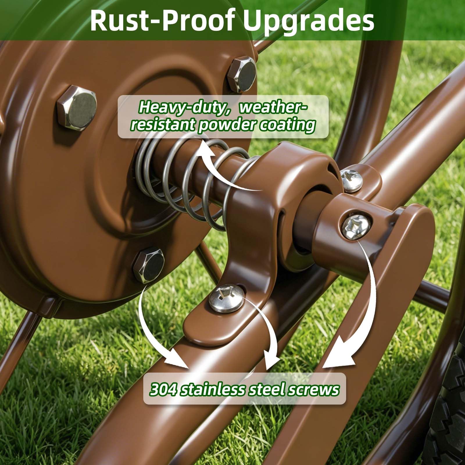 WERMAH cart beside coiled hose to show capacity and real-world size comparison