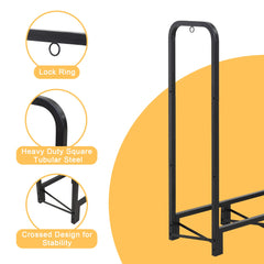 Werph rack raised six inches off ground promoting airflow and drier wood