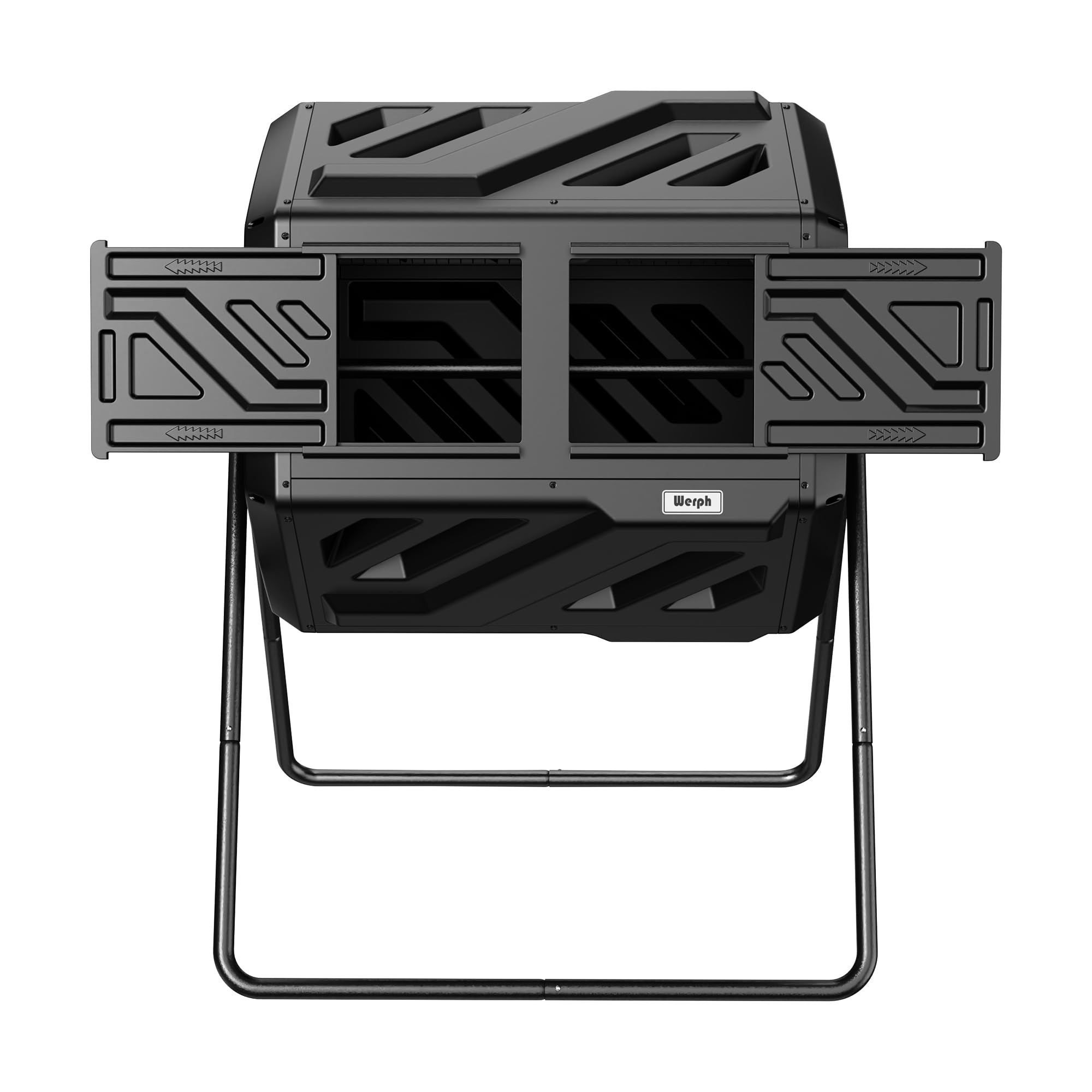Werph front view of black tumbler showing compact design and quick access