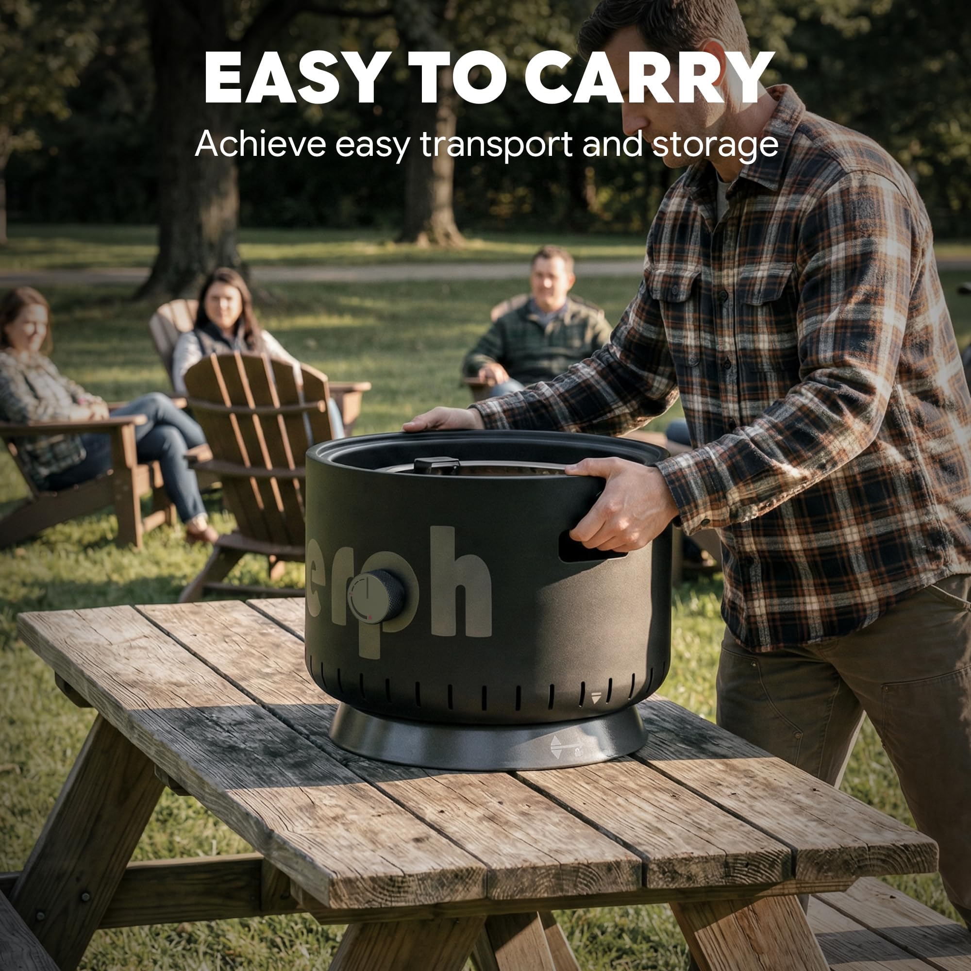 Werph on patio table at night creating cozy outdoor ambiance for gatherings