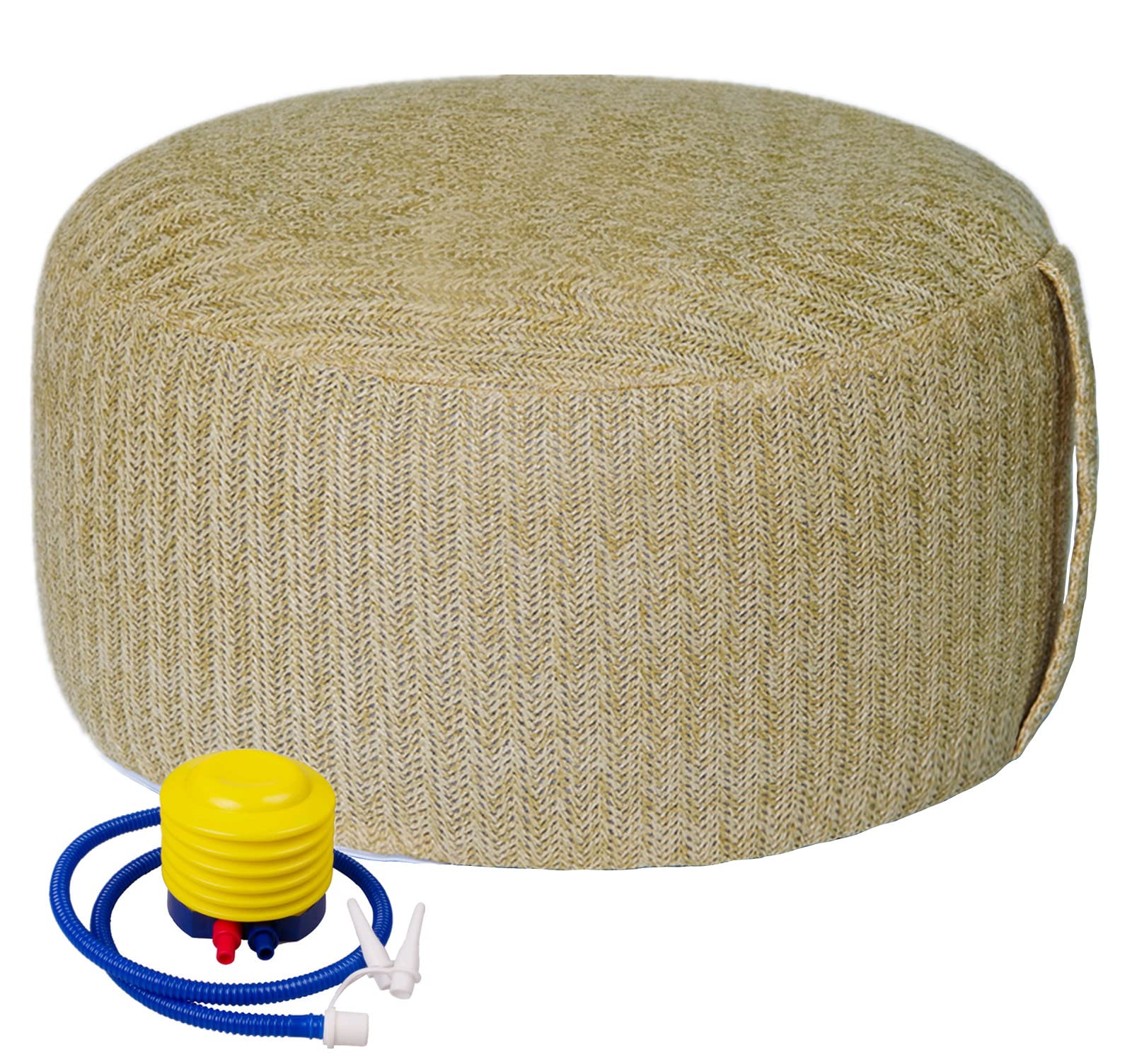 weruisi ottoman front view showing compact design and portable comfort
