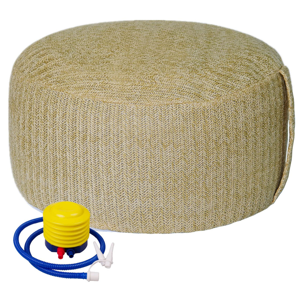 weruisi ottoman front view showing compact design and portable comfort