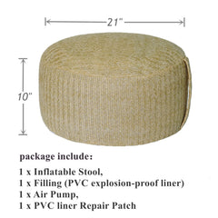 weruisi ottoman side profile inflated illustrating stable seating support