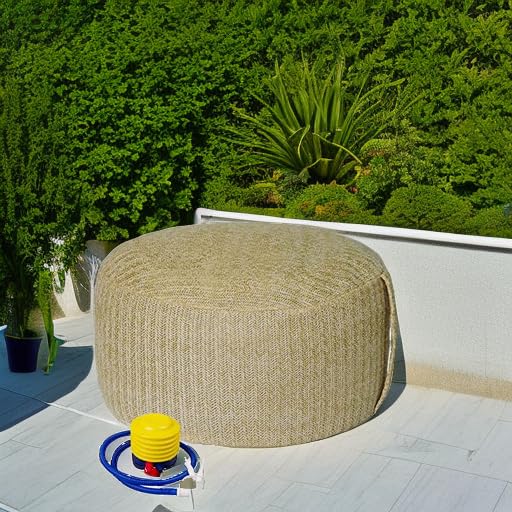 weruisi ottoman deflated and packed small for easy travel convenience