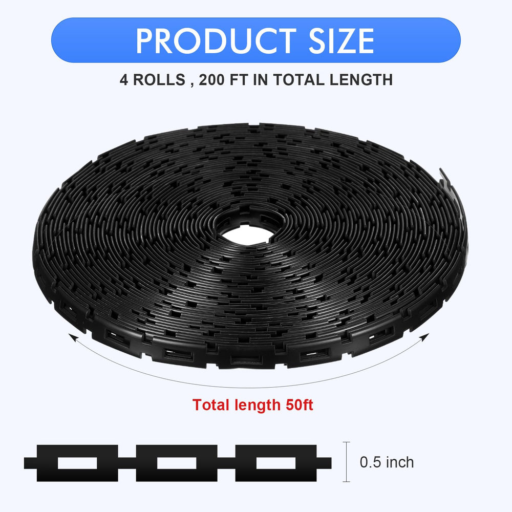 Wesiti close-up texture of elastic plastic chain highlighting flexibility and gentle trunk protection