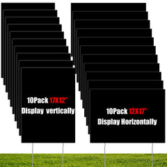 wesiti front view packaged signs showing all panels and stakes, easy setup benefit