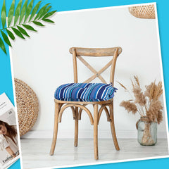 wesiti seat cushion on bistro chair demonstrating secure fit and improved comfort