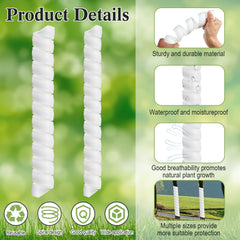 Wesiti spiral tree guard installed on a young trunk showing easy tool-free protection