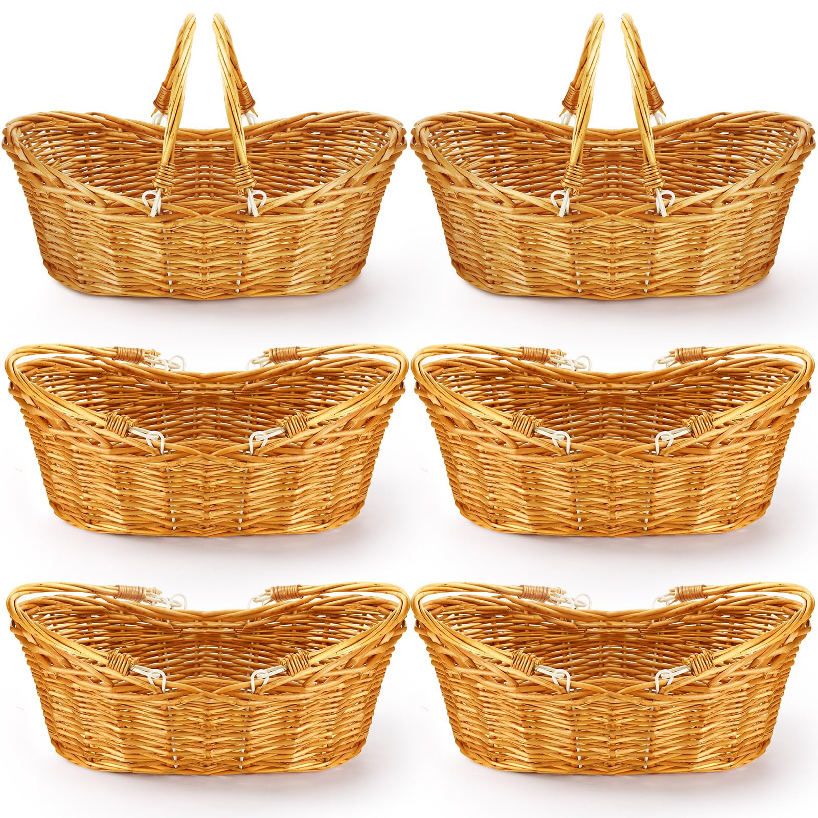 Wesiti wicker basket front view showing natural finish and neat weave, perfect for gifting