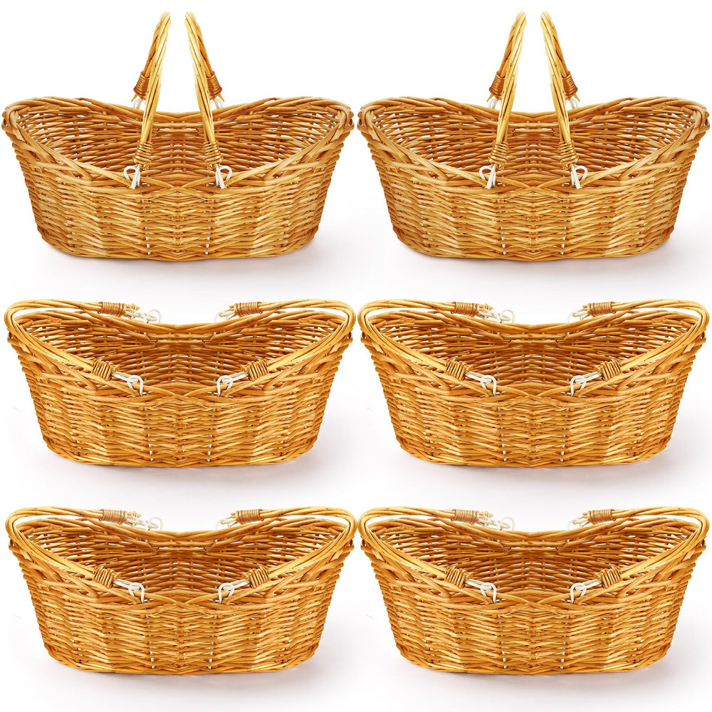 Wesiti wicker basket front view showing natural finish and neat weave, perfect for gifting