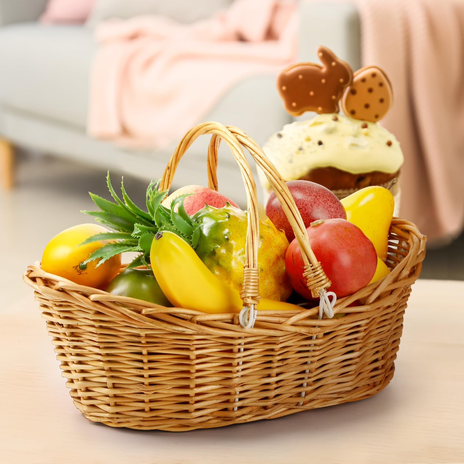 Wesiti basket held in hand to show scale and comfortable carrying benefit
