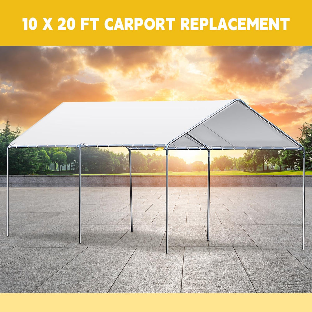 Wesnoy canopy installed over a car providing weather protection