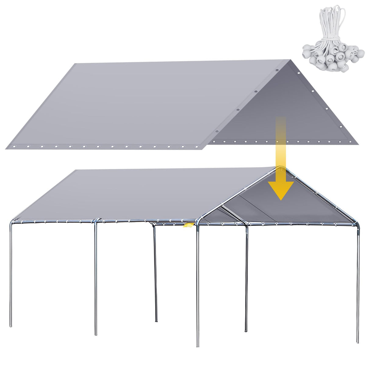 wesnoy front view canopy top showing full cover and protection benefit