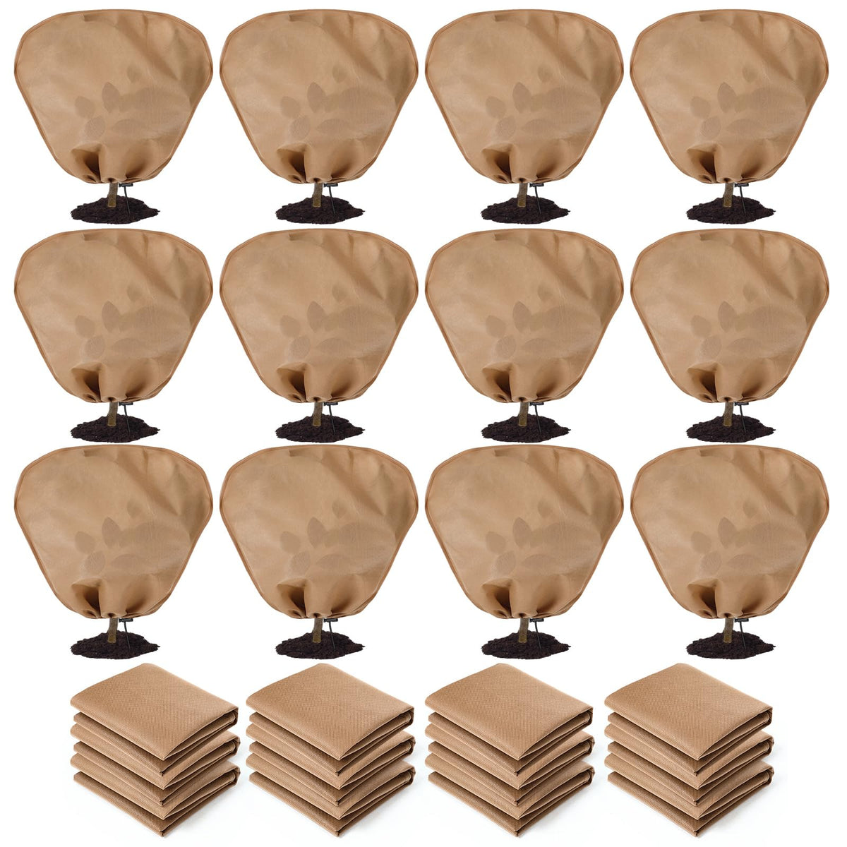 Wesnoy front view of packaged 12 plant covers showing bulk convenience