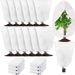 Wesnoy front view of 12-pack covers showing full set and sizes protecting plants