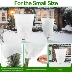 Wesnoy large cover installed on a small tree offering frost protection