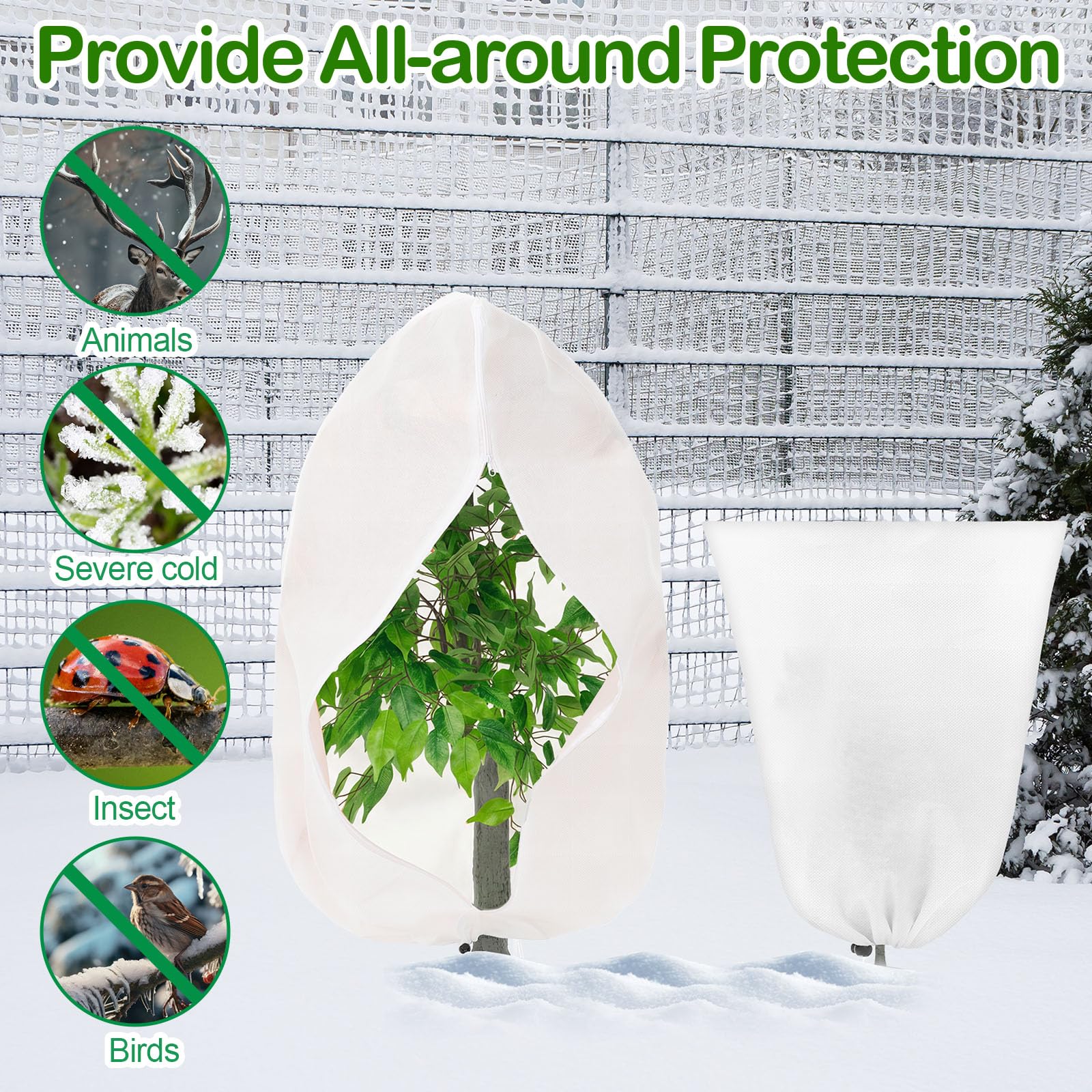 Wesnoy small cover fitted over a flower pot keeping buds safe