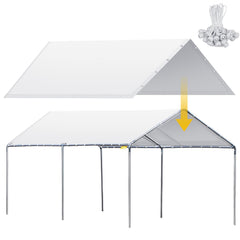 Wesnoy front view of 10x20 cover showing full canopy protection