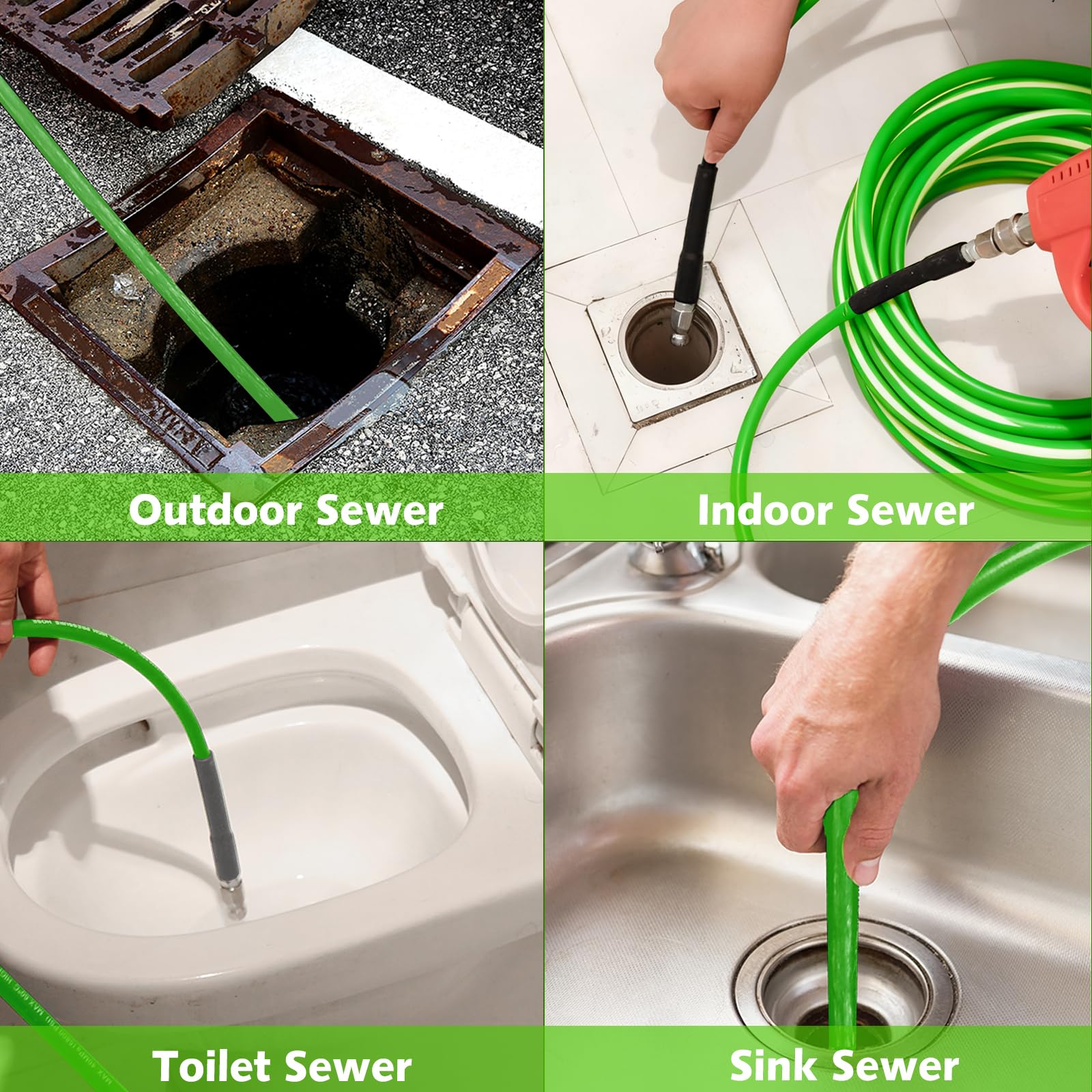 West Bay rotating sewer nozzle spraying to demonstrate even pipe cleaning benefit