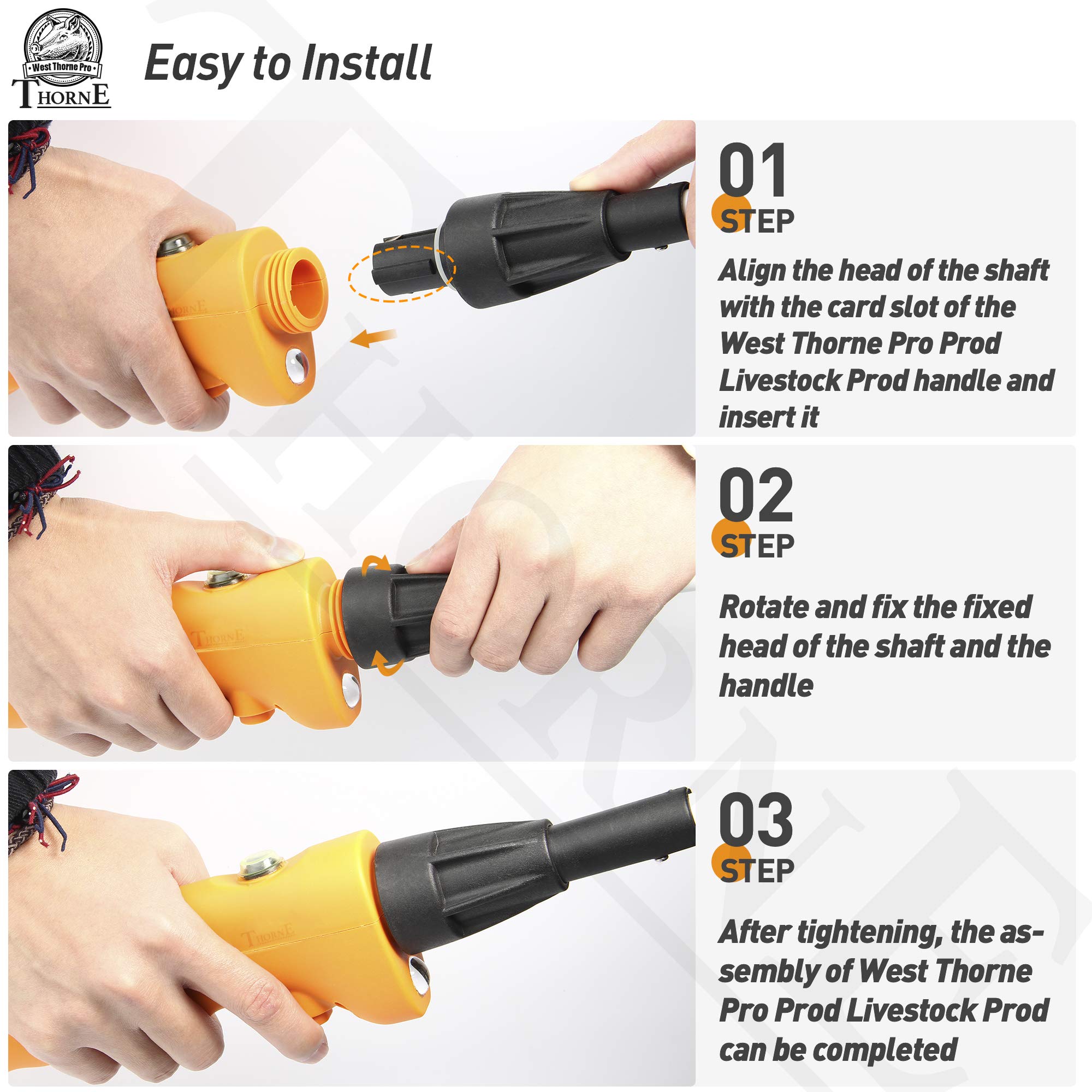 West Thorne Pro shaft assembled with handle showing compatibility and ready-to-use benefit
